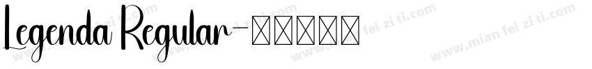 Legenda Regular字体转换